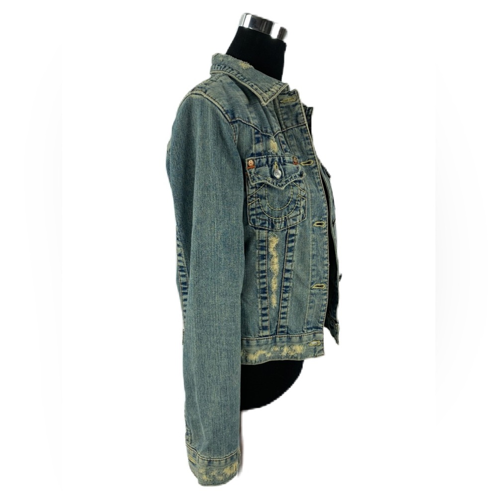 SOLD 😁 True Religion Distressed Denim Jacket - Picture 4 of 12